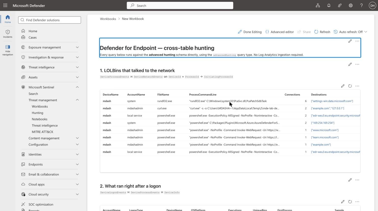 The finished workbook in view mode